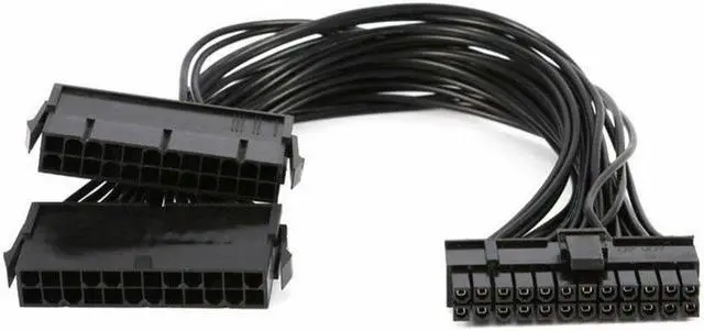 Alt view image 4 of 6 - Dual PSU Power Supply 24-pin ATX Motherboard Mainboard Adapter Connector US SHIP