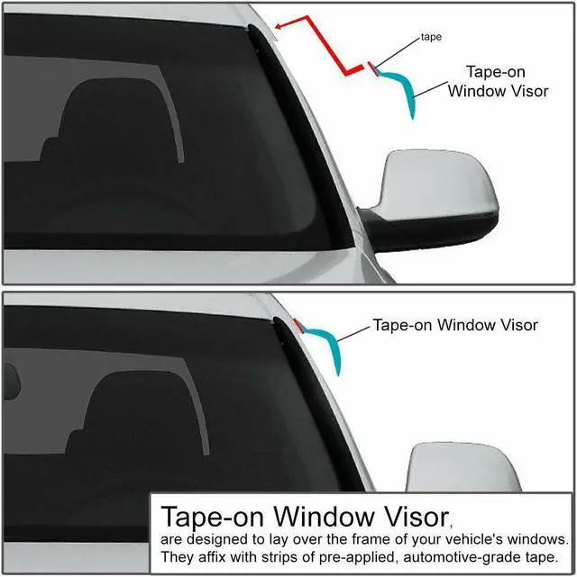 Alt view image 5 of 6 - For 2016-2020 Honda Civic Sedan 4pcs Smoke Window Sun Rain Visors Wind Defectors
