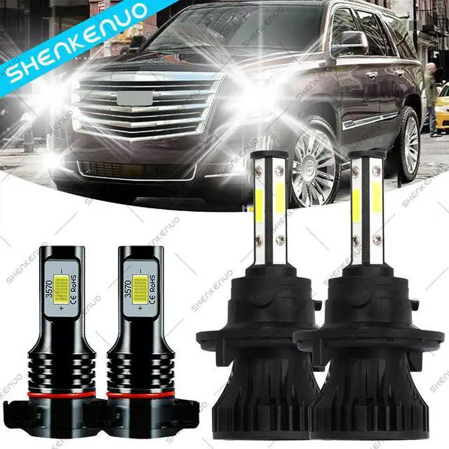 Main image of For GMC Yukon XL 1500 2007-2014 4x LED Headlight High Low Beam  Fog Light Bulbs