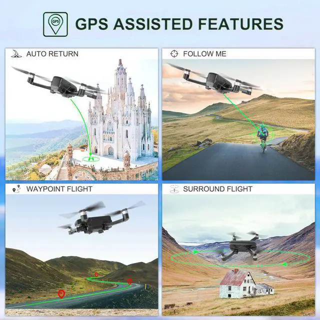 Alt view image 3 of 6 - UDI RC Drone with HD Camera 4K GPS 5G FPV Camera Drone Quadcopter Brushless U38S