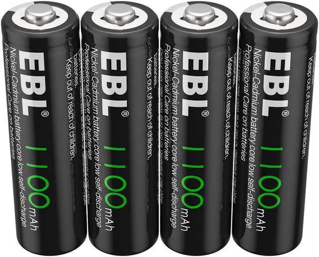 Alt view image 5 of 6 - 4x AA Rechargeable Batteries 1.2V NiCd 1100mAh for Garden Solar Ni-Cd Lamp Light