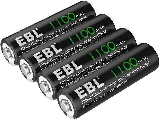 Alt view image 6 of 6 - 4x AA Rechargeable Batteries 1.2V NiCd 1100mAh for Garden Solar Ni-Cd Lamp Light