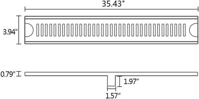 Alt view image 3 of 6 - Shower Room Kitchen Floor Drain Stainless Steel Long Linear Water Dirt Strainers
