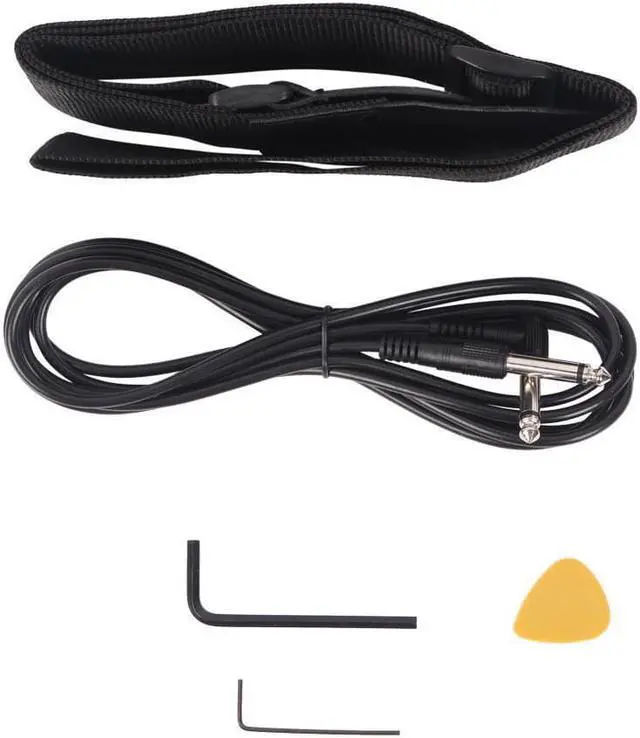 Alt view image 6 of 6 - Bass Electric Guitar P Style Bass Guitar + Cord + Wrench Tool +Bag Blue