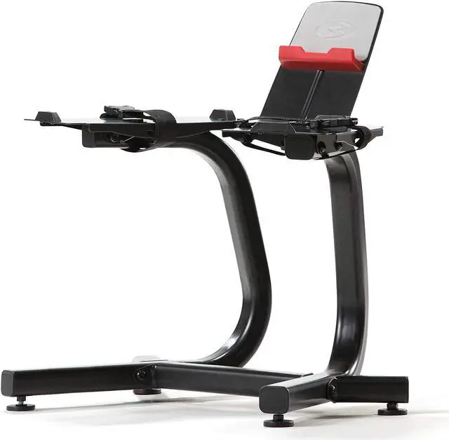 Alt view image 3 of 6 - SelectTech Dumbbell Stand with Media Rack - 100584
