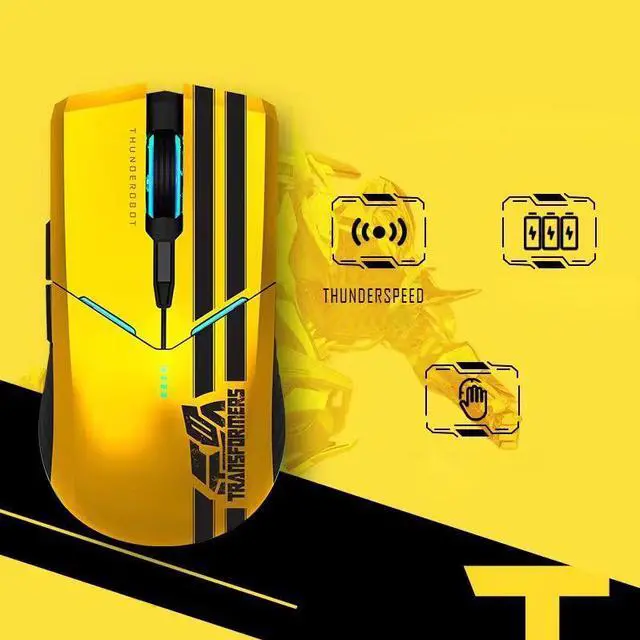 Alt view image 3 of 5 - THUNDEROBOT KG8104R Bumblebee Co branded E-sports Mechanical Keyboard Set Wired and Wireless Dual Mode Mouse
