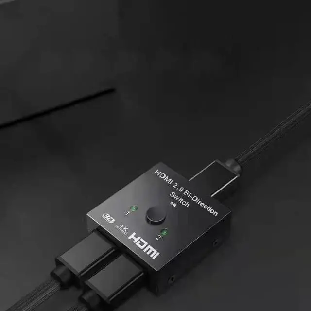 Alt view image 3 of 4 - HDMI switch 1 in 2 out/2 in 1 out, supporting 4K60HZ splitter, 4K high-definition cable, 2 in 1 out display