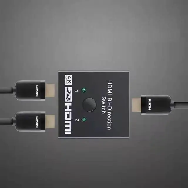 Alt view image 4 of 4 - HDMI switch 1 in 2 out/2 in 1 out, supporting 4K60HZ splitter, 4K high-definition cable, 2 in 1 out display