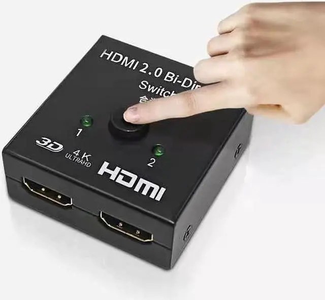 Alt view image 2 of 4 - HDMI switch 1 in 2 out/2 in 1 out, supporting 4K60HZ splitter, 4K high-definition cable, 2 in 1 out display