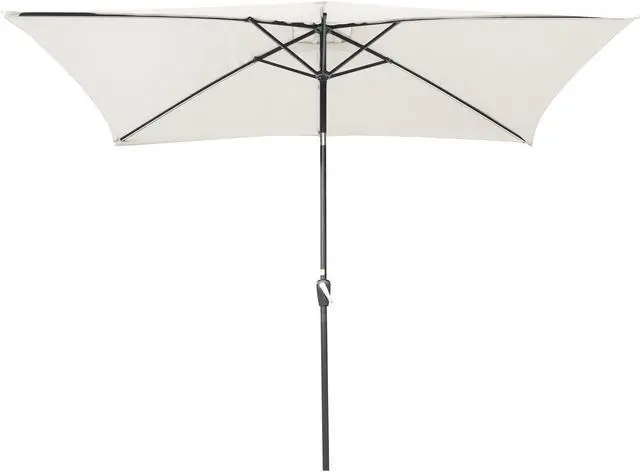 Alt view image 7 of 7 - 10x6.5 Ft Solar Powered Patio Umbrella with Tilt and Crank Balcony Poolside Deck