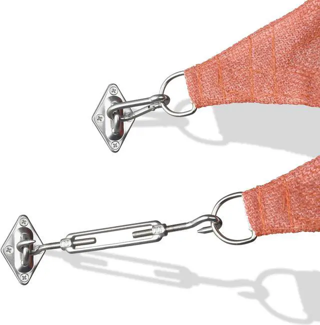 Alt view image 2 of 6 - Yescom Rectangle Sun Shade Sail Hardware Kit 304 Anti-Rust Stainless Steel Outdoor Yard