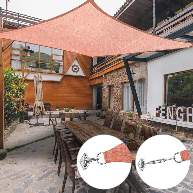 Alt view image 6 of 6 - Yescom Rectangle Sun Shade Sail Hardware Kit 304 Anti-Rust Stainless Steel Patio Lawn