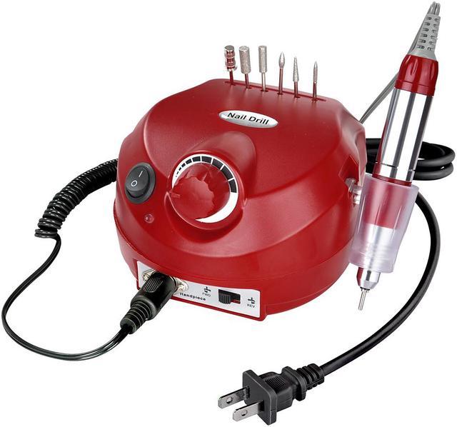 Red Electric Acrylic Nail Drill Manicure Pedicure Kit Pedal File Buffer 6  Bits Skin Care - Newegg.ca