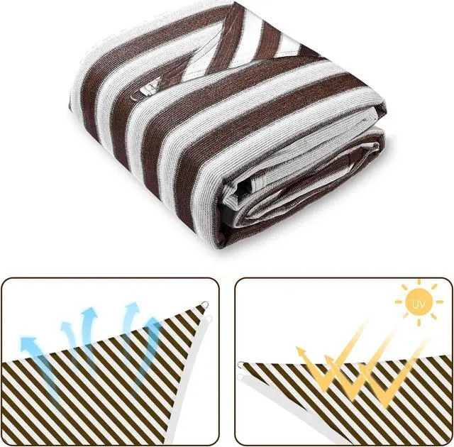 Alt view image 4 of 7 - Yescom 16x16 Ft 97% UV Block Square Sun Shade Sail HDPE Canopy Patio Park Garden