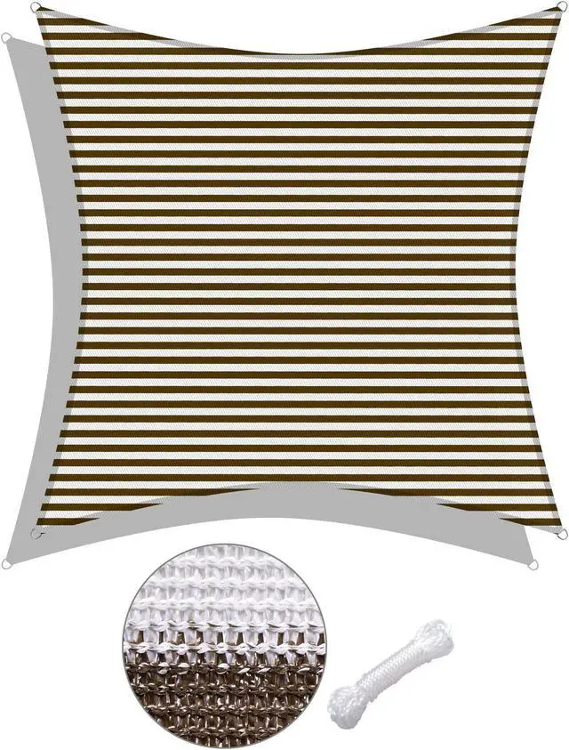 Main image of Yescom 16x16 Ft 97% UV Block Square Sun Shade Sail HDPE Canopy Patio Park Garden