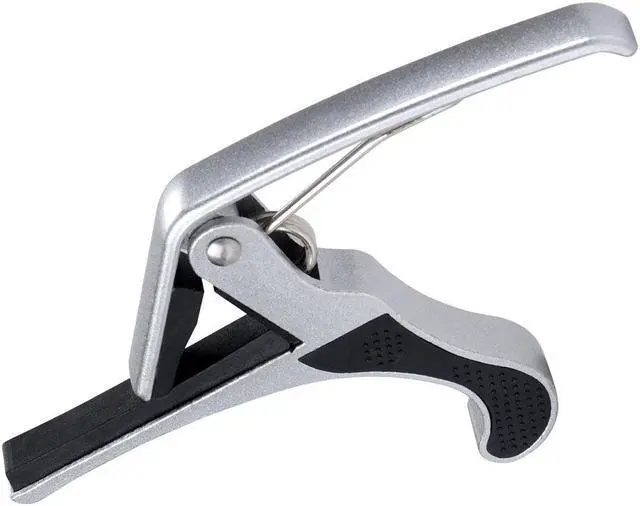 Alt view image 11 of 11 - Change Tune Clamp Key Trigger Capo For Acoustic Electric Classical Guitar Silver
