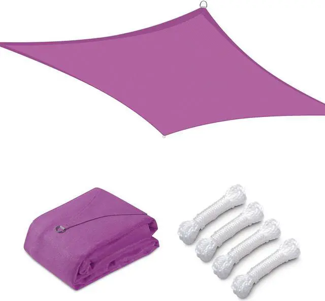 Alt view image 3 of 7 - Yescom 10x10 Ft 97% UV Block Square Sun Shade Sail Canopy Cover Net Outdoor Poolside