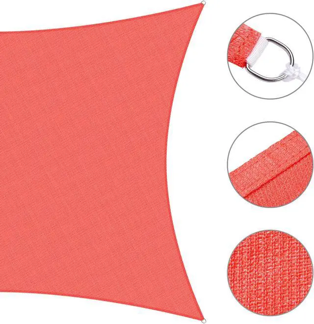 Alt view image 6 of 7 - Yescom 19x13 Ft 97% UV Block Rectangle HDPE Sun Shade Sail Canopy Lawn Outdoor Garden