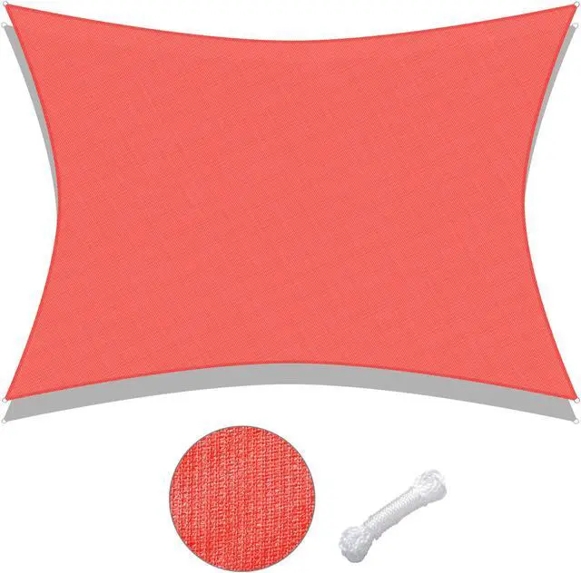 Alt view image 2 of 7 - Yescom 19x13 Ft 97% UV Block Rectangle HDPE Sun Shade Sail Canopy Lawn Outdoor Garden