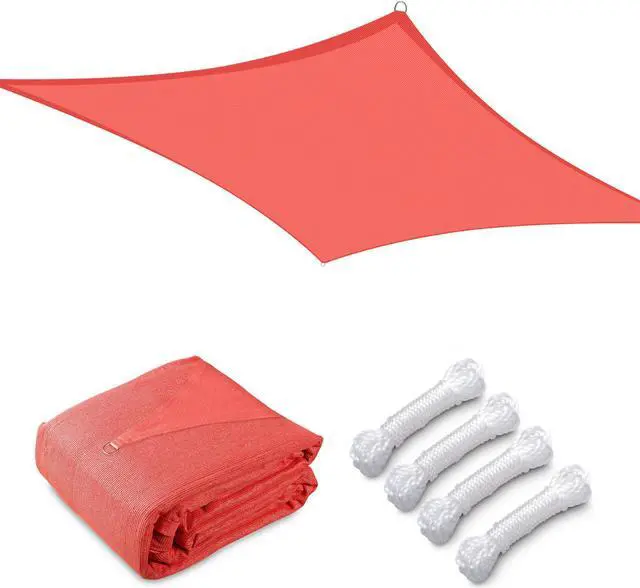 Alt view image 3 of 7 - Yescom 19x13 Ft 97% UV Block Rectangle HDPE Sun Shade Sail Canopy Lawn Outdoor Garden