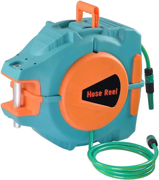 Alt view image 3 of 7 - 65Ft Auto Rewind Garden Water Hose Reel Retractable Automatic Wall Mount Outdoor Spray Water