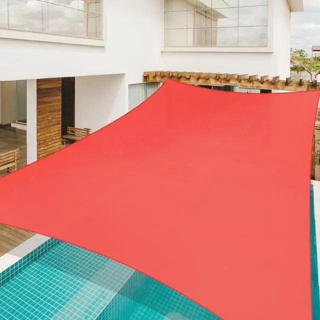 Alt view image 4 of 7 - Yescom 19x13 Ft 97% UV Block Rectangle HDPE Sun Shade Sail Canopy Lawn Outdoor Garden