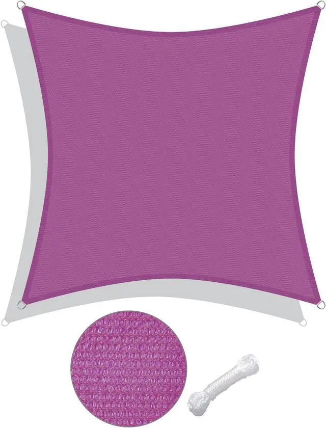 Alt view image 2 of 7 - Yescom 10x10 Ft 97% UV Block Square Sun Shade Sail Canopy Cover Net Outdoor Poolside