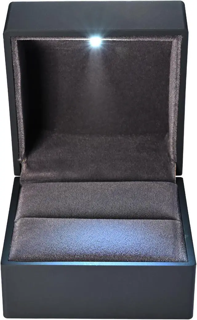 Alt view image 2 of 7 - Yescom LED Ring Box Jewelry Wedding Engagement Proposal Lighting Ear Ring Storage Case