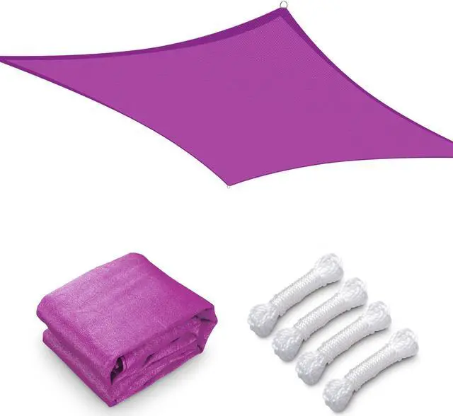 Alt view image 3 of 7 - Yescom 23x20 Ft 97% UV Block Rectangle Sun Shade Sail Canopy Outdoor Patio Pool Lawn