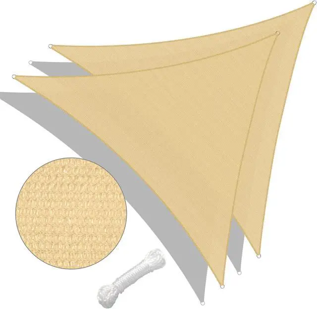 Main image of Yescom 2 Pack 25 Ft 97% UV Block Triangle Sun Shade Sail Canopy Outdoor Patio Poolside
