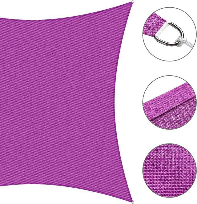 Alt view image 5 of 7 - Yescom 23x20 Ft 97% UV Block Rectangle Sun Shade Sail Canopy Outdoor Patio Pool Lawn