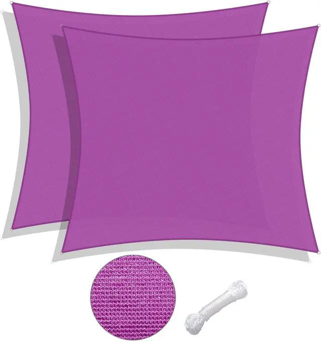 Alt view image 2 of 7 - Yescom 2 Pack 23x22 Ft 97% UV Block Rectangle Sun Shade Sail Canopy Outdoor Patio Lawn