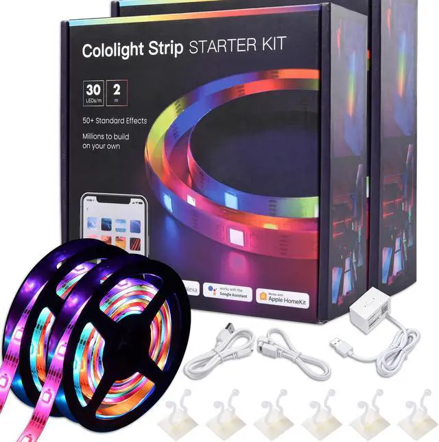 Main image of Yescom LED Strip Light Kit Color Changing Voice Music Interact WIFI App Control 13 Ft