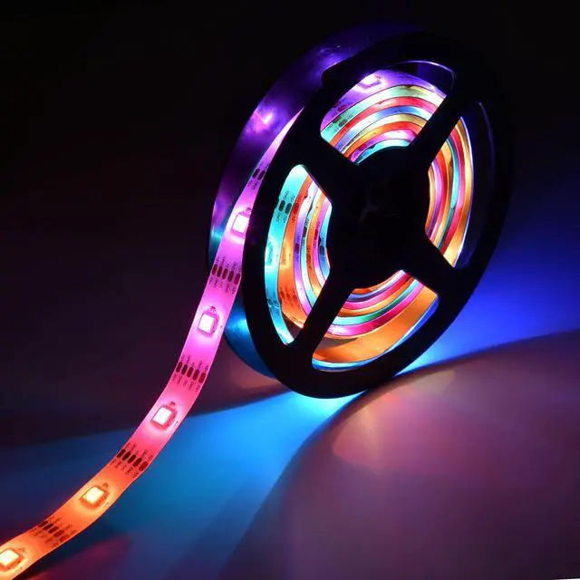 Alt view image 3 of 7 - Yescom LED Strip Light Kit Color Changing Voice Music Interact WIFI App Control 13 Ft