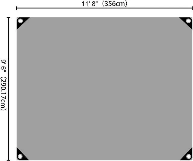Alt view image 14 of 14 - 10x12ft Heavy Duty Reinforced Poly Tarp 10-mil Multi Purpose Canopy Tent Cover Waterproof Tarpaulin Outdoor