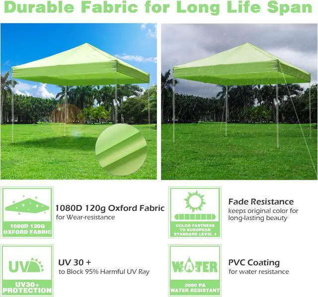Alt view image 2 of 7 - InstaHibit InstaHibit 9.6x9.6Ft Replacement Pop up Canopy Top UV30+ Outdoor Party Home