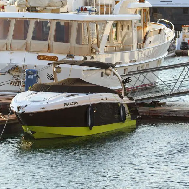 Alt view image 2 of 7 - 4pcs Ribbed Boat Fender 6.5"x23" Bumper Dock Shield Protection Black w/ Lines Pump
