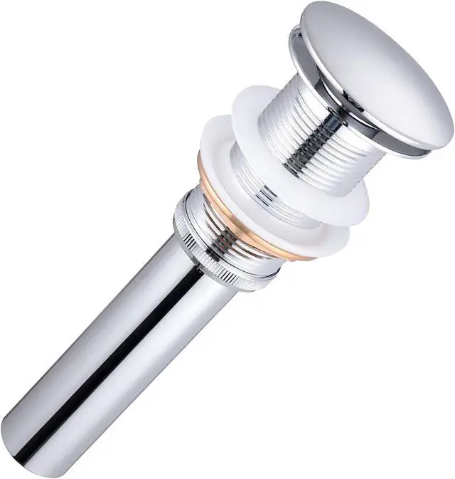 Main image of Aquaterior 1 5/8" Bathroom Pop up Drain Vessel Sink Drain Solid Brass Kitchen Sink Drains Tub Basin Polished Chrome