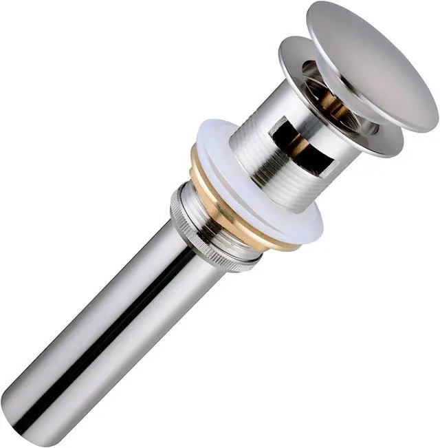Main image of Aquaterior 1 5/8" Bathroom Pop Up Drain with Overflow Lavatory Vessel Basin Sink Faucet Brass Brushed Nickel
