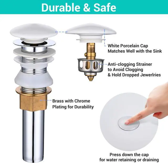 Alt view image 3 of 7 - Aquaterior Bathroom Countertop Vessel Sink & 1 Hole Vanity Basin Mixer Faucet w/Pop Up Drain Kit Gold (CUPC NSF CEC)