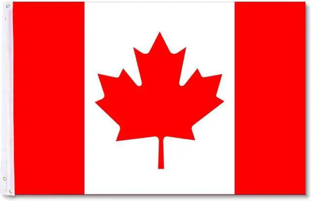 Main image of 3'x5' Polyester Canada Flag Canadian Country Maple Leaf Outdoor Grommet Flagpole