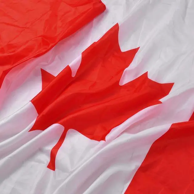 Alt view image 2 of 5 - 3'x5' Polyester Canada Flag Canadian Country Maple Leaf Outdoor Grommet Flagpole