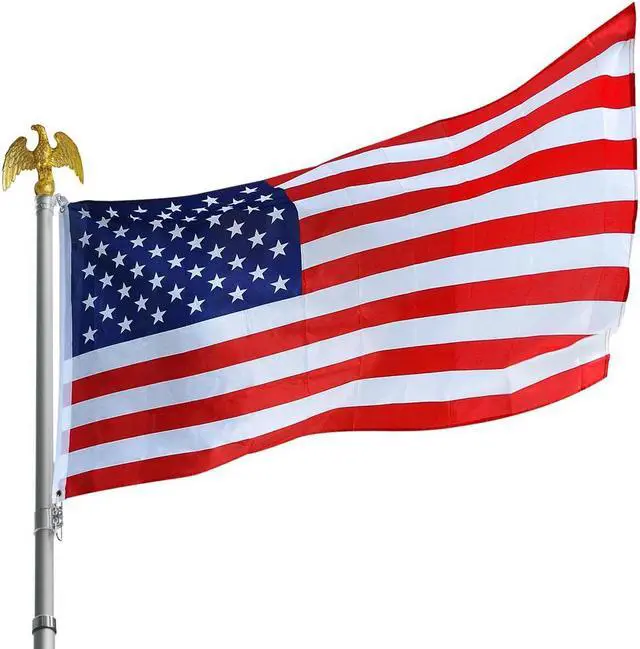 Alt view image 5 of 7 - 2Pcs 3'x5' FT American Flag U.S.A U.S. United States Stripes Stars