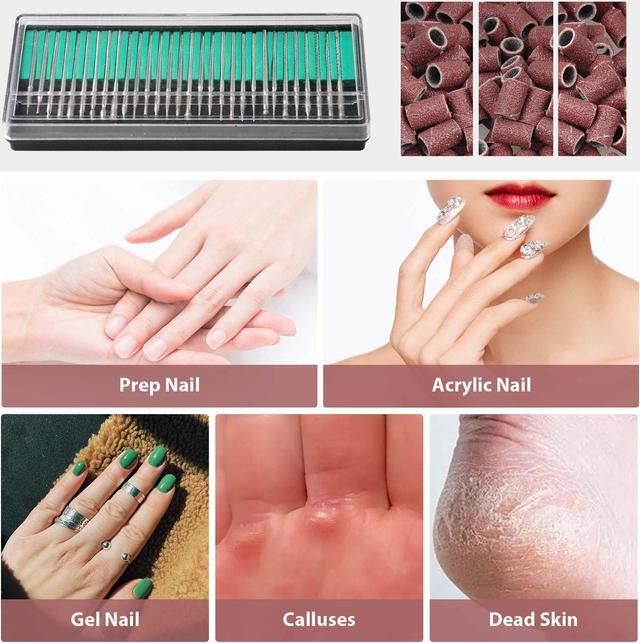Alt view image 6 of 7 - Byootique 300x Nail Drill Sanding Bands 80" 120" 180" & 30x Bits Nail Drill File Use Art