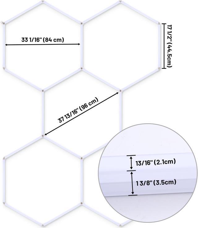 Alt view image 7 of 7 - Hexagon LED Garage Light Honeycomb Car Detail Workshop Retail Light 72 Pack