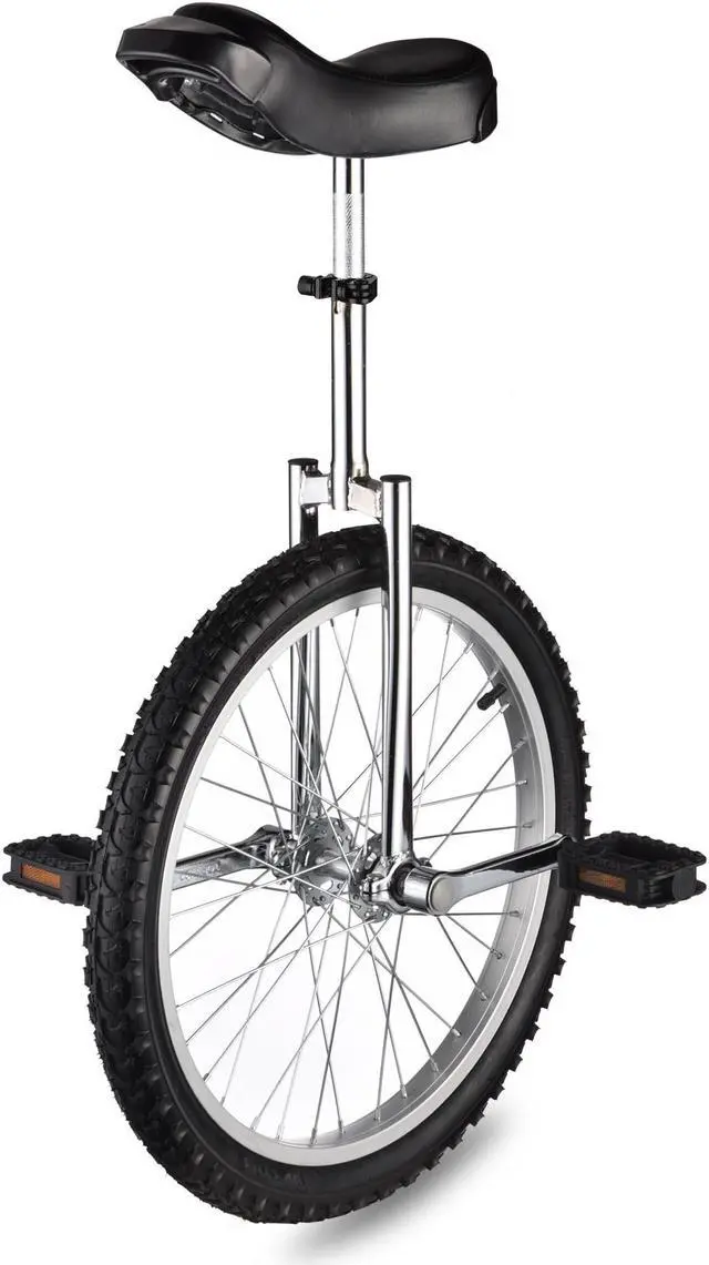 Main image of Yescom 20 In Wheel Outdoor Unicycle Leakproof Butyl Tire Circus Bike Balance Training for Adults Teenagers Kids, Silver