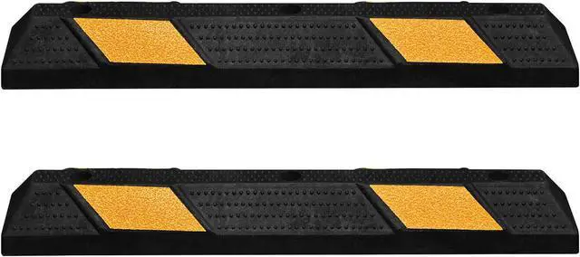 Main image of 36" Rubber Curb Parking Block Car RV Trailer Wheel Stopper Stop Aid 2 Packs