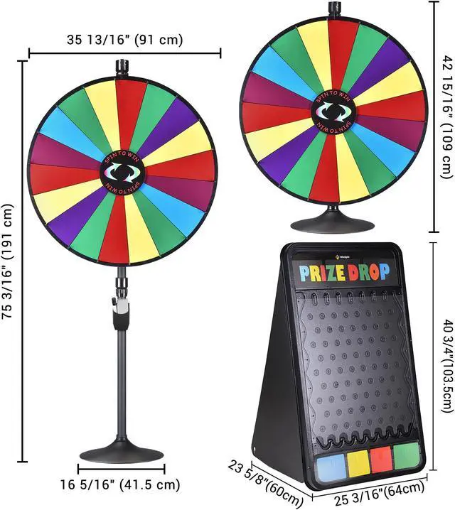 Alt view image 5 of 7 - Brochure Holder for Dual Use Prize Wheel Clear Acrylic Display Stand Tradeshow