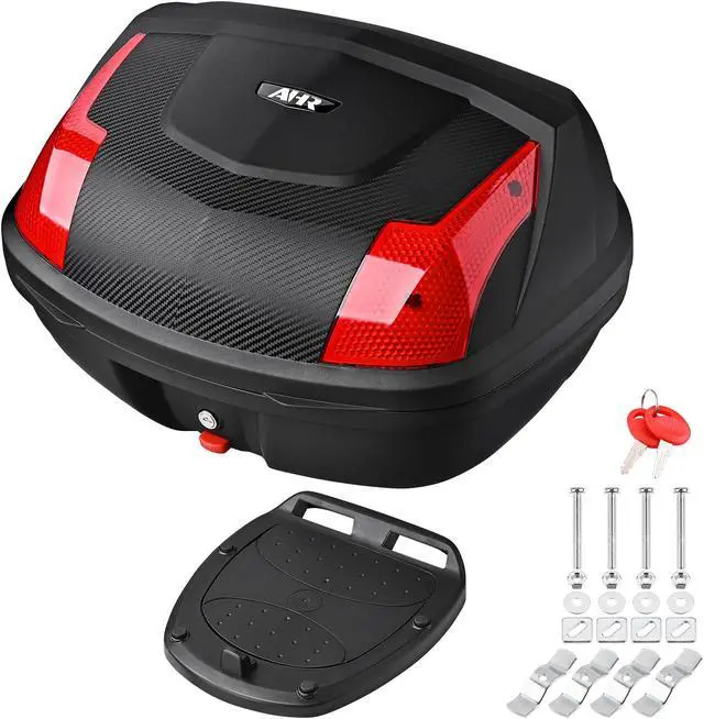 Main image of AHR 48L Motorcycle Tour Tail Box Scooter Trunk Storage Lock Carrier Case for Helmet