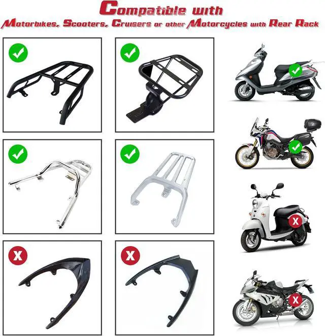 Alt view image 6 of 7 - AHR 48L Motorcycle Tour Tail Box Scooter Trunk Storage Lock Carrier Case for Helmet